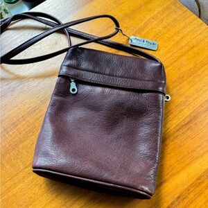 Paul & Taylor Rich Brown Leather Crossbody Bag - Excellent Condition